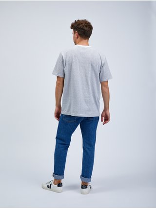 Bílo-modré pánské pruhované tričko ze směsi lnu GAP 