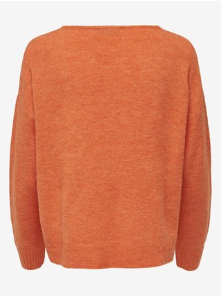 Oranžový žíhaný svetr JDY Elanora