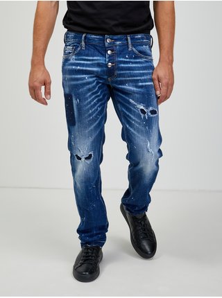 Modré pánské straight fit džíny DSQUARED2