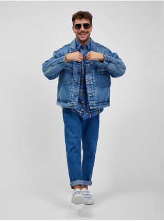 Šedo-modrá pánská kostkovaná košile Wrangler