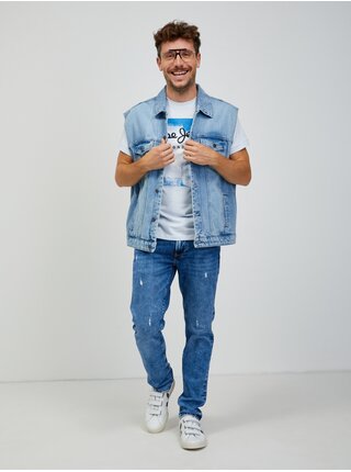 Světle modré pánské tričko Pepe Jeans Sawyer