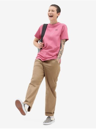 Růžové dámské basic tričko VANS