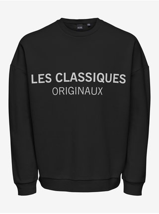 Černá mikina ONLY & SONS Les Classiques