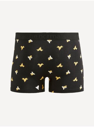 Černé pánské vzorované boxerky Celio Cibanana