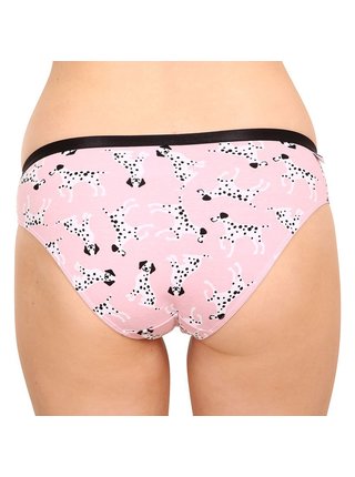 Růžové dámské vzorované kalhotky Dedoles Růžoví dalmatini 