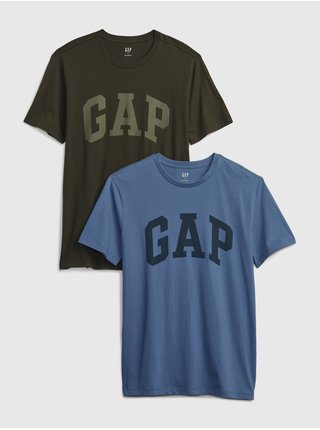 Sada dvou pánských triček v modré a khaki barvě GAP