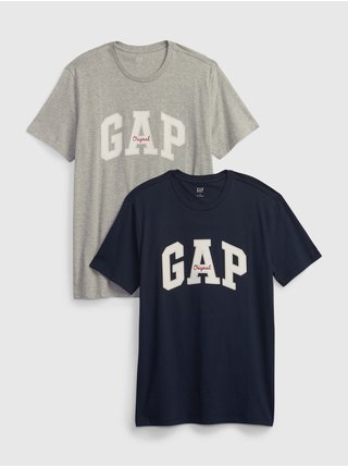 Sada dvou pánských triček v šedé a modré barvě GAP