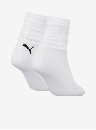 Sada dvoch párov dámskych ponožiek v bielej farbe Puma