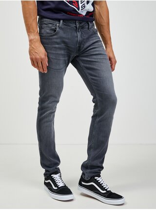 Šedé pánské slim fit džíny Guess Miami