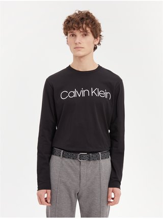 Černý pánský vzorovaný pásek Calvin Klein Jeans
