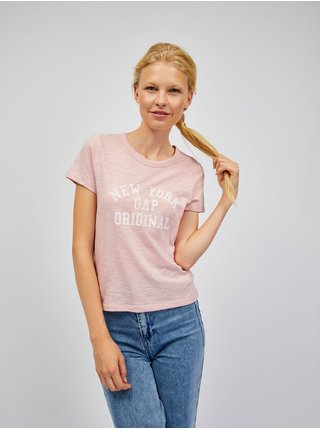Růžové dámské tričko GAP original New York  