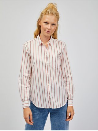 Ružovo-biela dámska pruhovaná košeľa GAP classic