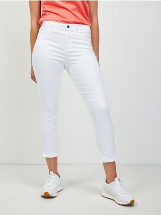 Bílé tříčtvrteční slim fit džíny ORSAY