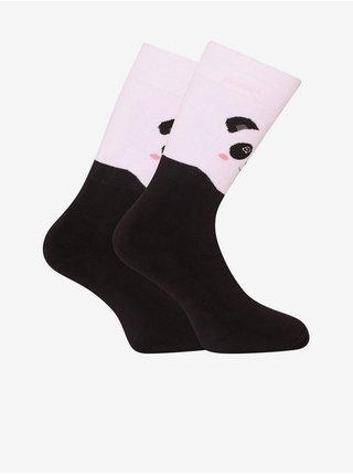 Bílo-černé unisex teplé ponožky Dedoles Šťastná panda 