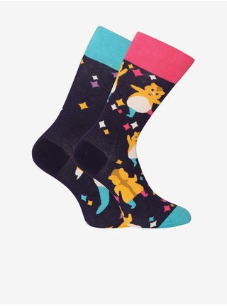 Černé unisex vzorované veselé ponožky Dedoles Párty křečci 