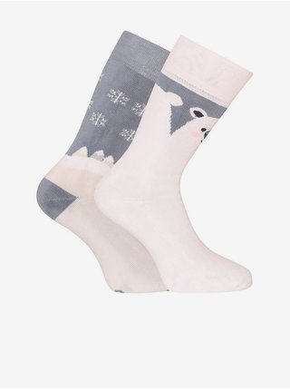 Ponožky pre mužov Dedoles - biela, sivá