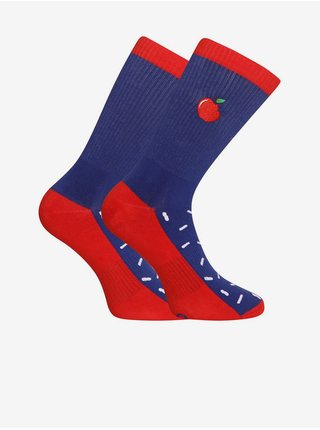 Červeno-modré unisex ponožky Dedoles Jablko s posypem