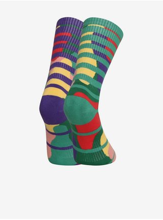 Zeleno-modré unisex pruhované ponožky Dedoles Kamufláž 
