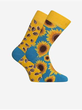 Žluto-modré veselé unisex ponožky Dedoles Slunečnice
