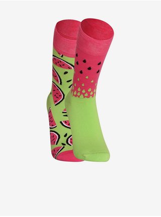 Zeleno-růžové veselé unisex ponožky Dedoles Šťavnatý meloun