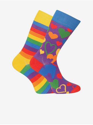 Barevné unisex veselé ponožky Dedoles Pestrobarevná láska