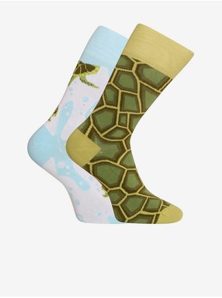 Modro-zelené veselé unisex ponožky Dedoles Mořské želvy