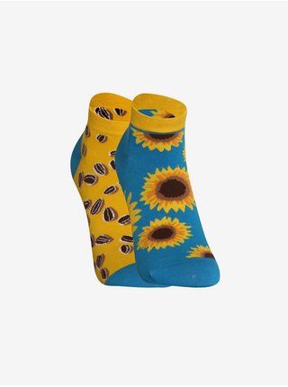 Modré veselé unisex ponožky Dedoles Slunečnice