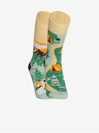 Zelené veselé ponožky Dedoles Horský kemp