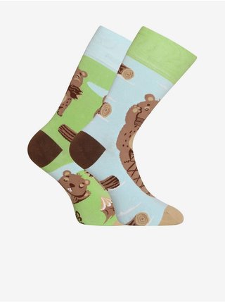 Zelené veselé ponožky Dedoles Bobr