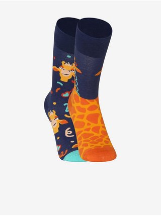 Modré unisex veselé ponožky Dedoles Vtipná žirafa