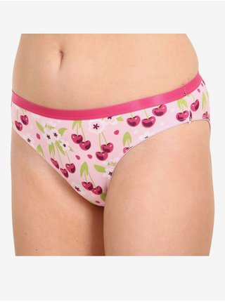 Růžové veselé dámské kalhotky Dedoles Třešňový květ
