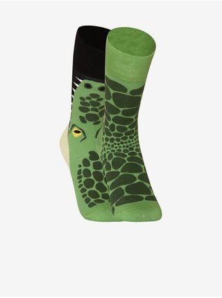 Zelené unisex veselé ponožky Dedoles Krokodýl