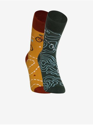 Ponožky pre mužov Dedoles - oranžová, zelená