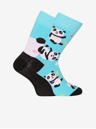 Tyrkysové unisex veselé ponožky Dedoles Panda