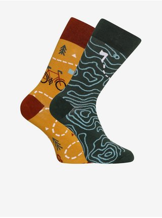 Ponožky pre mužov Dedoles - oranžová, zelená