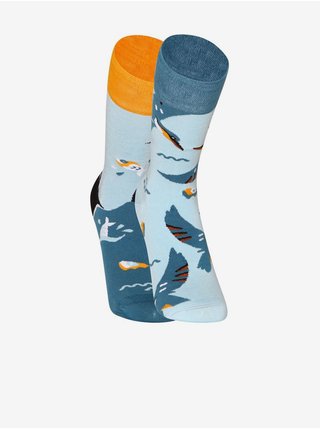 Modré veselé bambusové ponožky Dedoles Pták ledňáček