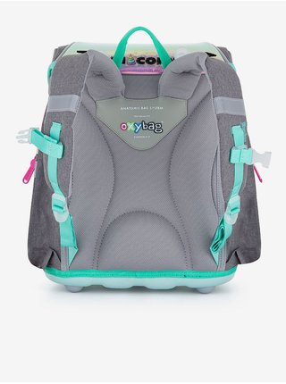 Růžovo-šedý holčičí vzorovaný batoh Oxybag Premium Light