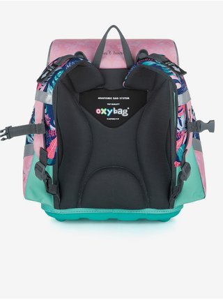 Tyrkysovo-růžový holčičí batoh Oxybag Premium