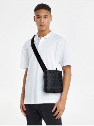 Černá pánská vzorovaná malá crossbody taška Calvin Klein