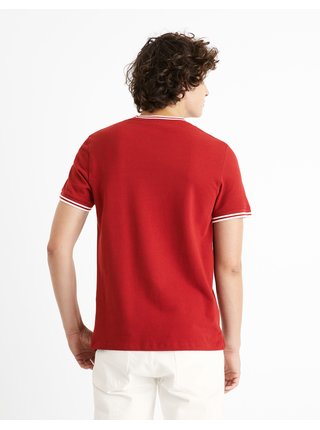Červené pánske basic tričko Celio Bepiquo