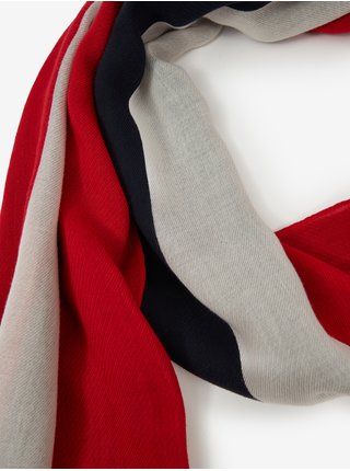 Bílo-červený dámský šátek Tommy Hilfiger