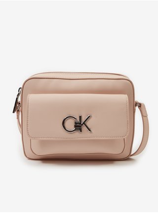Světle růžová crossbody kabelka Calvin Klein