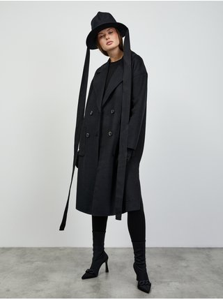 Černý dámský kabát s příměsí vlny ZOOT.lab Kalita