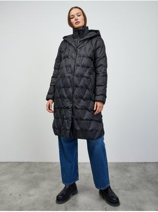 Čierny dámsky prešívaný kabát s kapucňou ZOOT.lab Addie