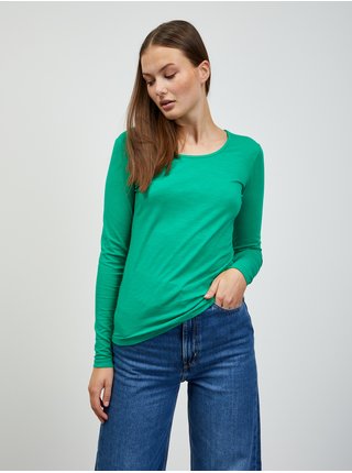 Zelené dámske basic tričko s dlhým rukávom ZOOT.lab Molly