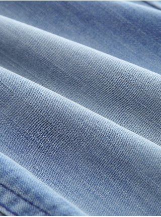 Světle modré dámské tříčtvrteční slim fit kalhoty Tom Tailor
