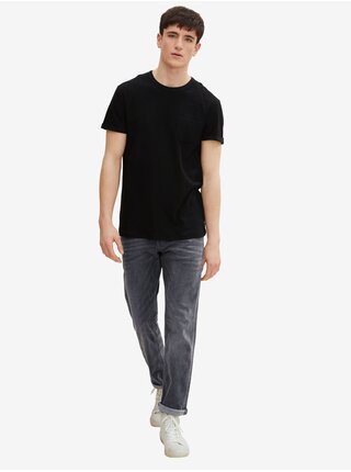 Basic tričká pre mužov Tom Tailor Denim - čierna