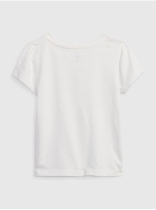 Bílé holčičí tričko s motivem jednorožce GAP 