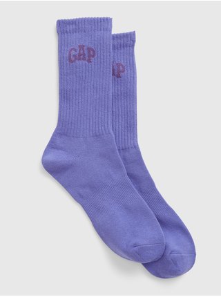 Fialové unisex vysoké ponožky s logem GAP