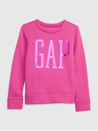 Růžová holčičí mikina s logem GAP